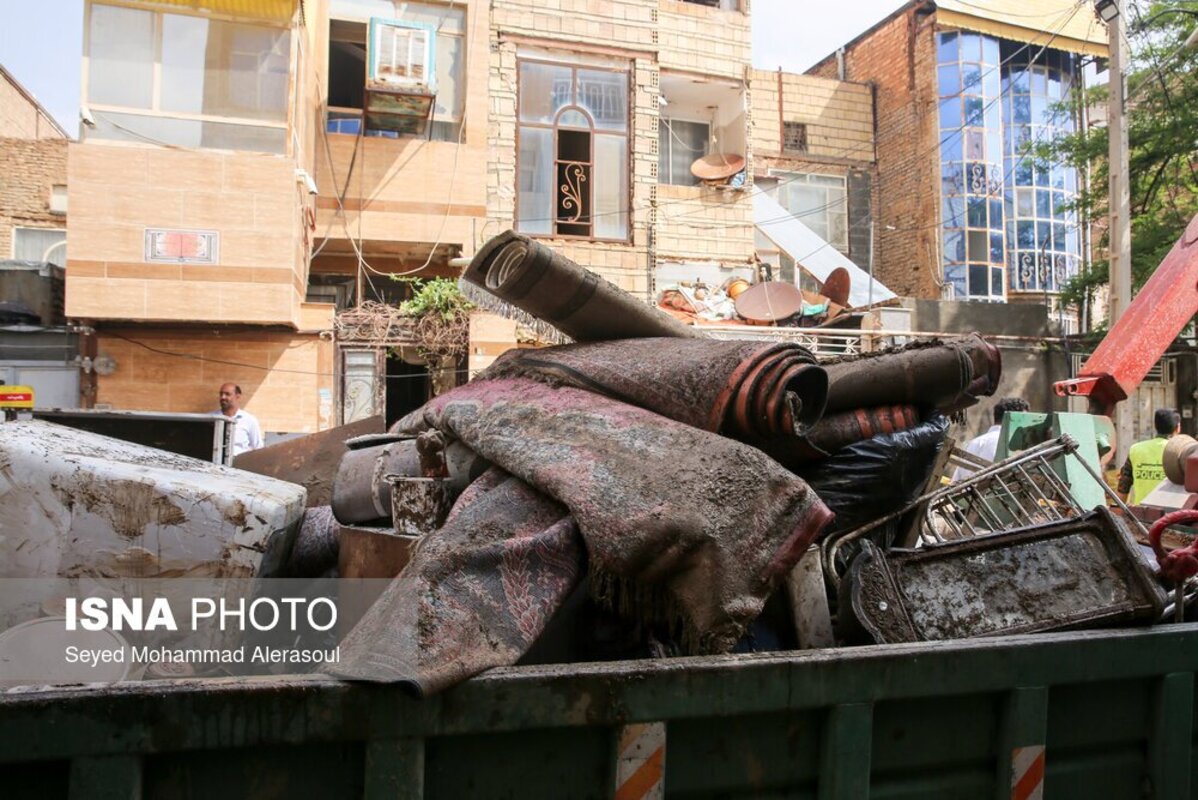 خسارت سیل در مناطق مختلف مشهد