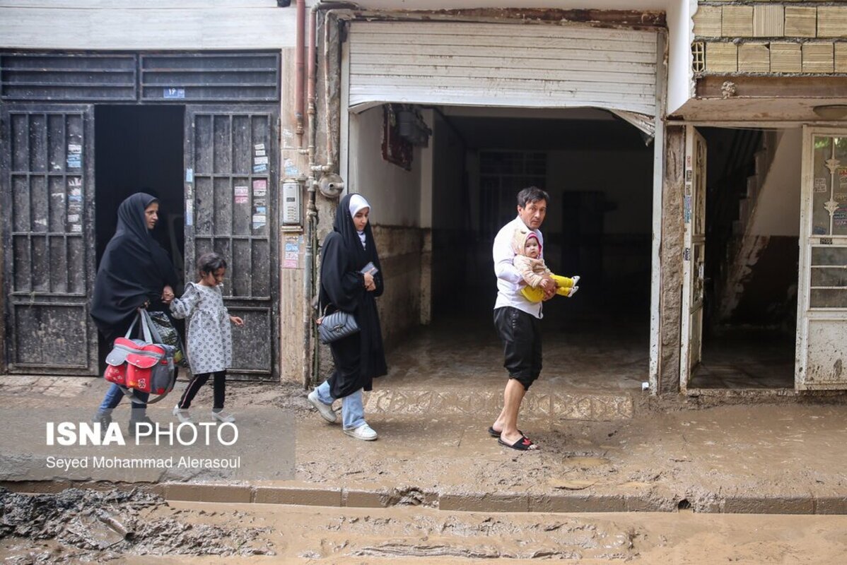 خسارت سیل در مناطق مختلف مشهد