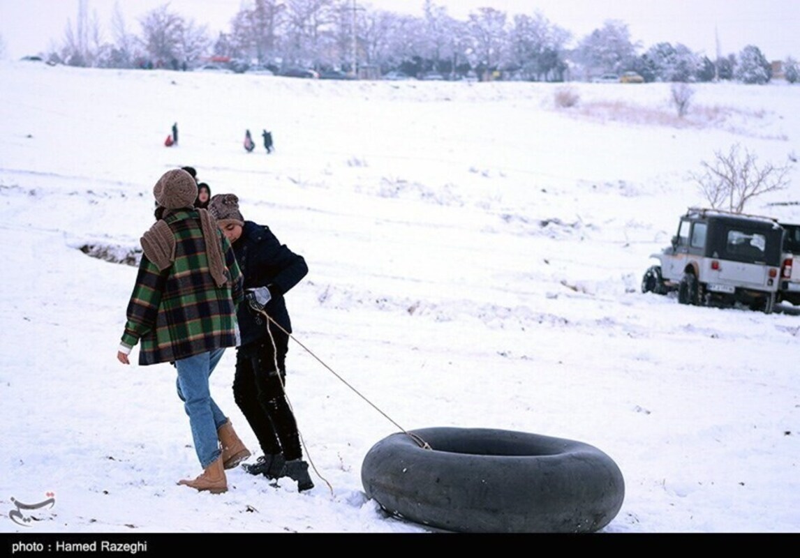 نمایی از تفریحات زمستانی در ابهر