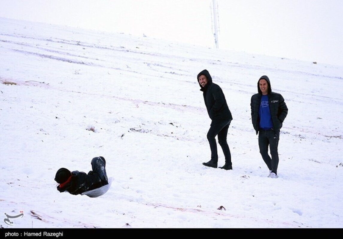 نمایی از تفریحات زمستانی در ابهر