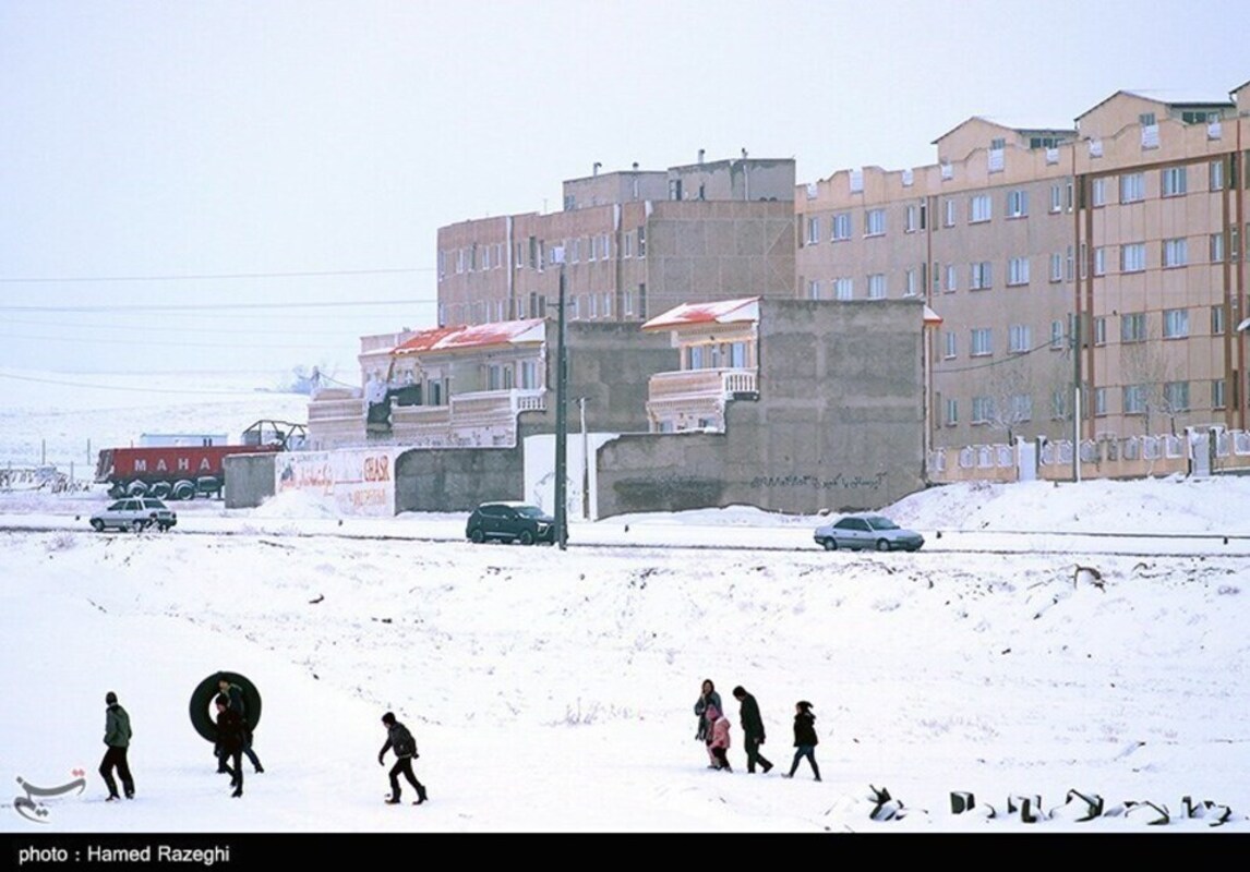 نمایی از تفریحات زمستانی در ابهر