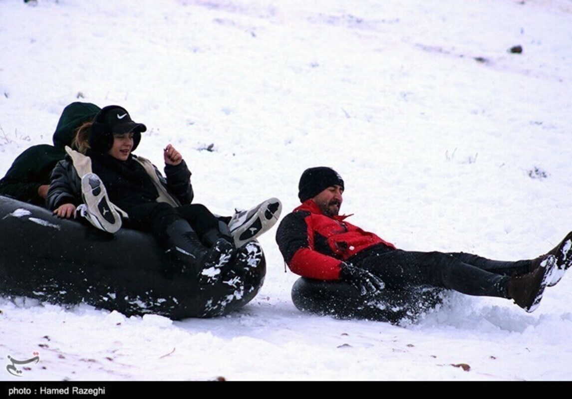 نمایی از تفریحات زمستانی در ابهر