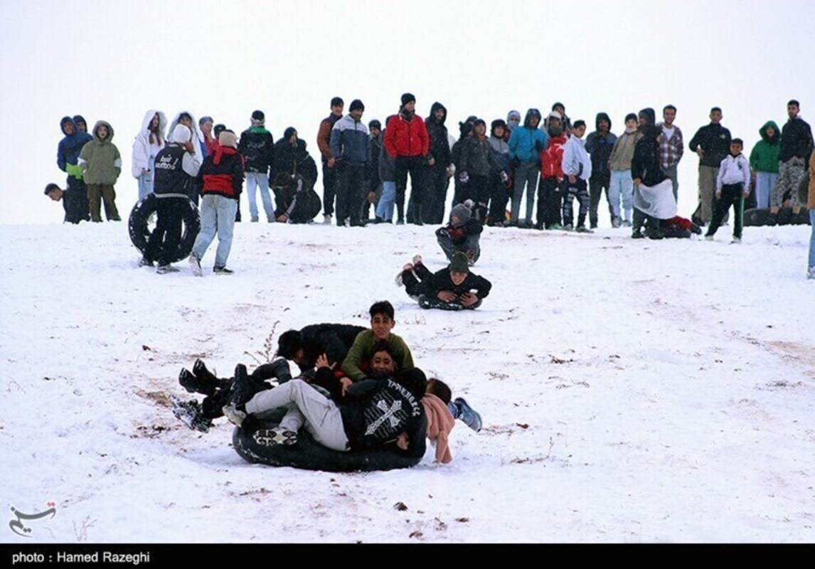 نمایی از تفریحات زمستانی در ابهر