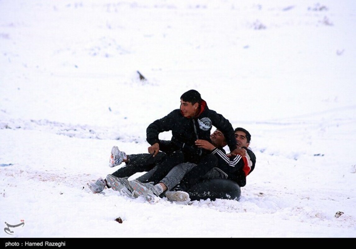 نمایی از تفریحات زمستانی در ابهر