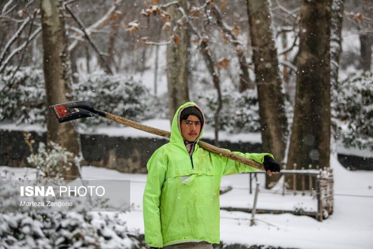 تهران با اولین برف زمستانی