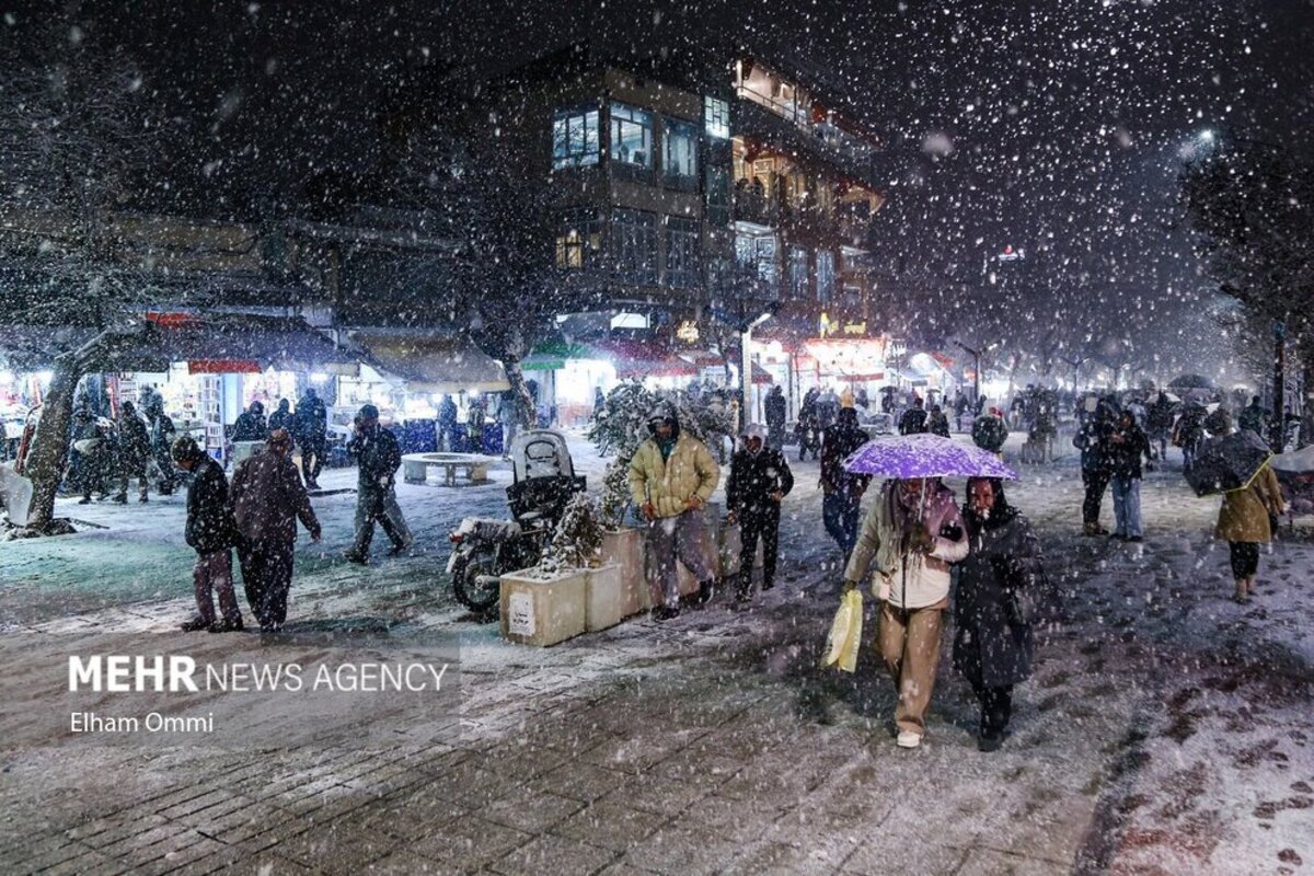 شب برفی سنندج