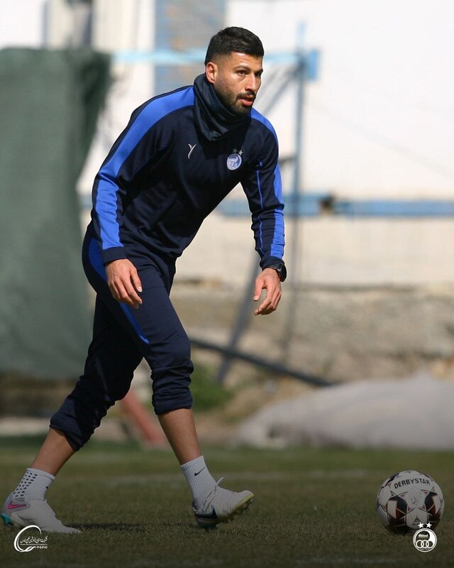 تصاویری از تمرین تیم فوتبال استقلال