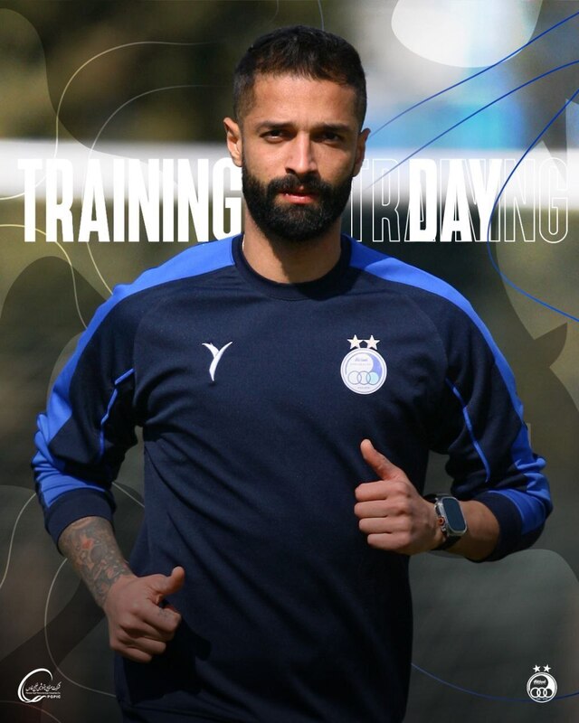 تصاویری از تمرین تیم فوتبال استقلال