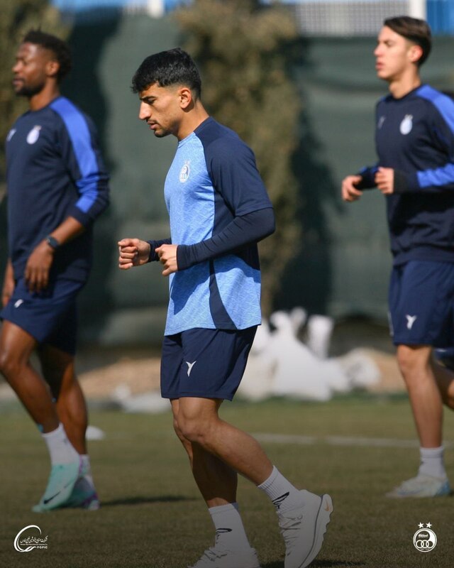 تصاویری از تمرین تیم فوتبال استقلال