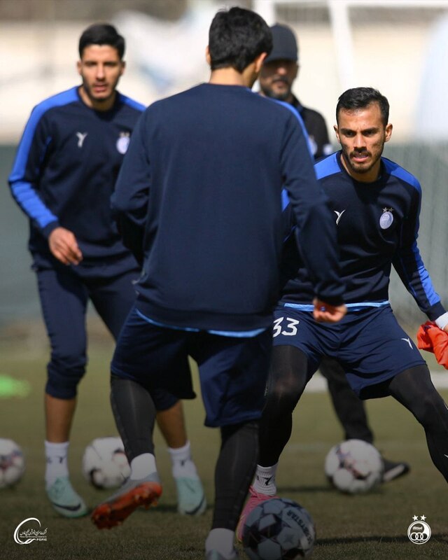 تصاویری از تمرین تیم فوتبال استقلال