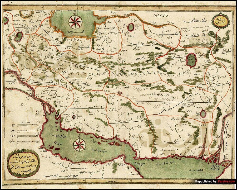 نام خلیج‌فارس بر نقشه‌های تاریخی جهان