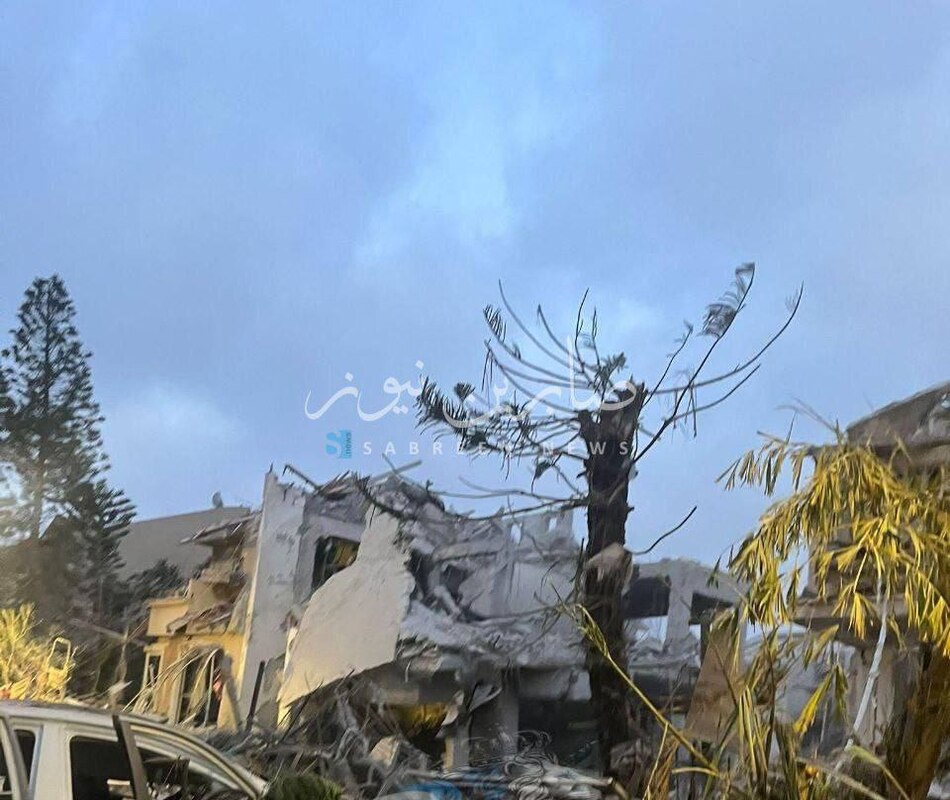  محل اصابت موشک‌های ایرانی در تل‌آویو