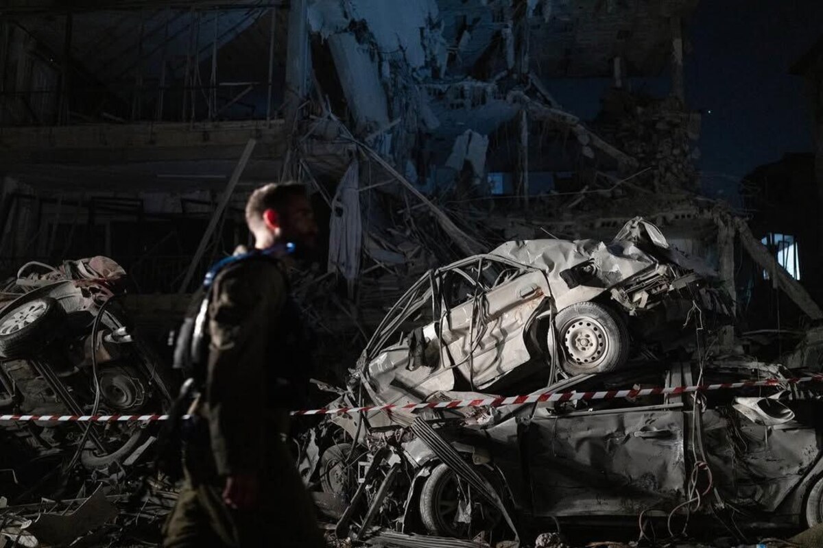  محل اصابت موشک‌های ایرانی در تل‌آویو