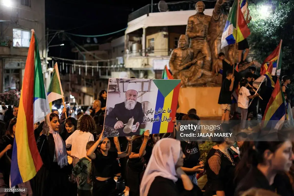 تظاهرات دروزی‌ها در محکومیت درگیری‌ها در سویداء