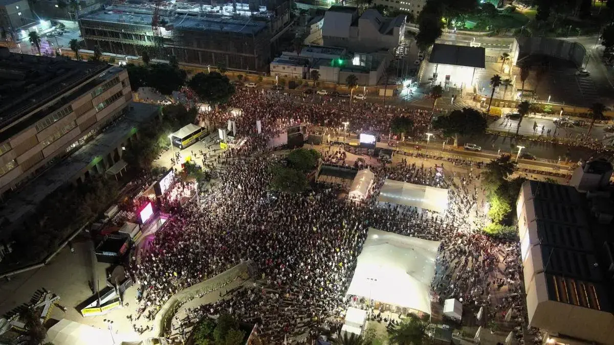 تجمع هزاران نفر علیه نتانیاهو در تل‌آویو