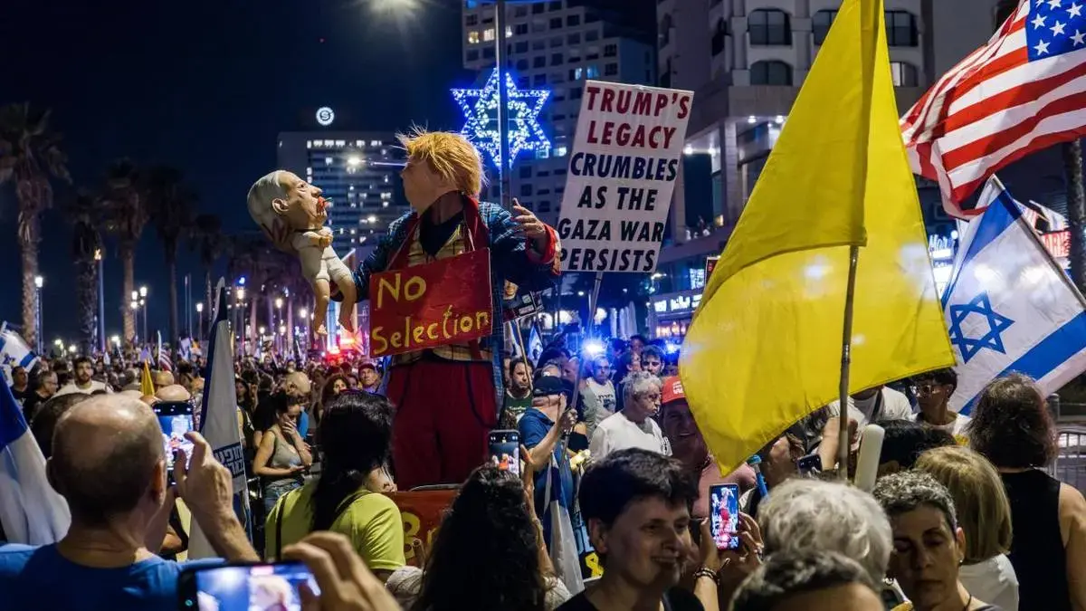 تجمع هزاران نفر علیه نتانیاهو در تل‌آویو