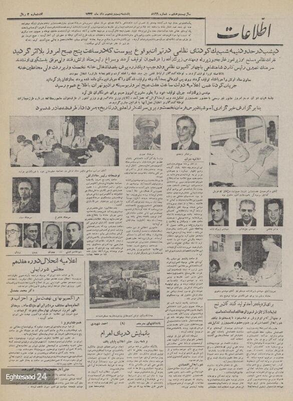 صفحه یک روزنامه‌های ایران