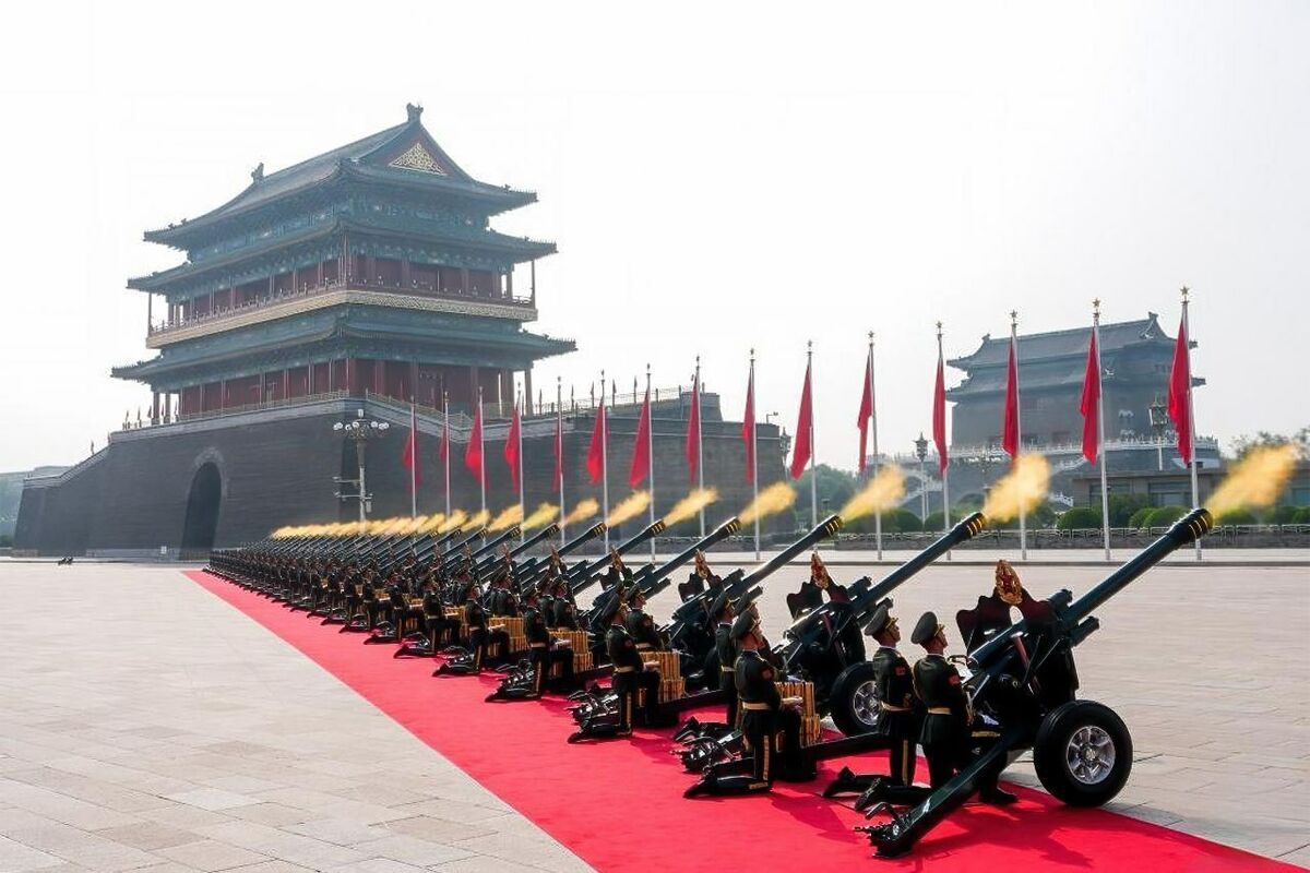 مراسم رژه جشن پیروزی چین با حضور پزشکیان