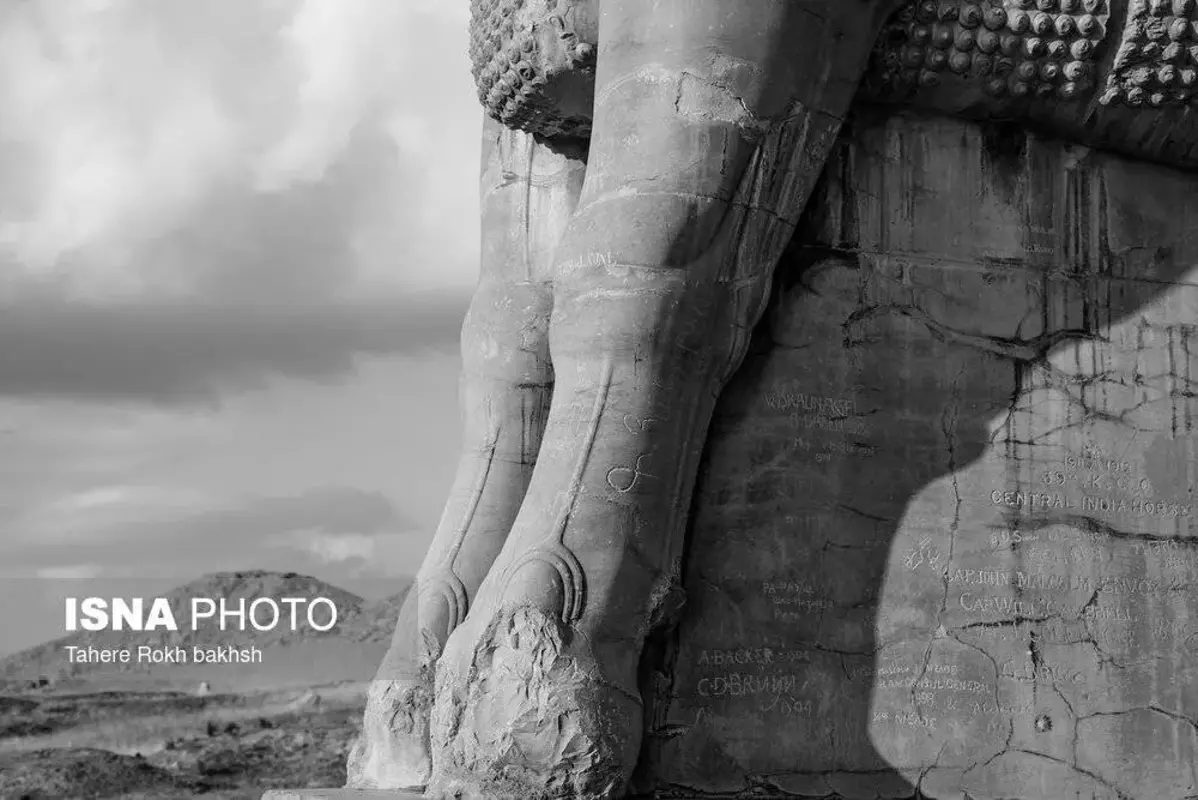 سیاه و سفید تخت‌جمشید