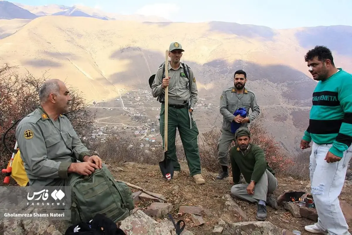 جنگل‌های الیت چالوس در چنگال آتش