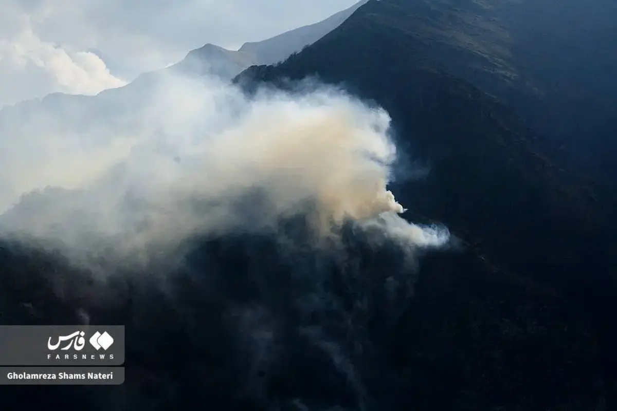 جنگل‌های الیت چالوس در چنگال آتش