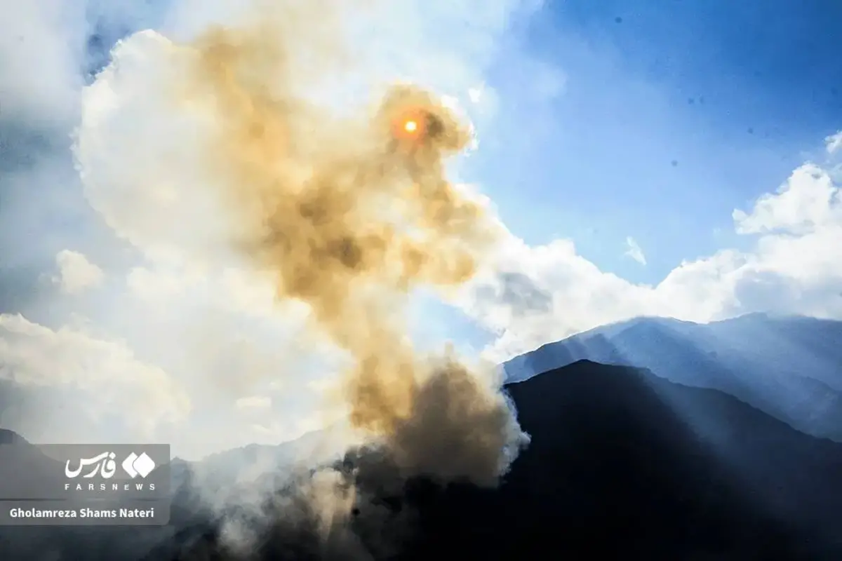 جنگل‌های الیت چالوس در چنگال آتش