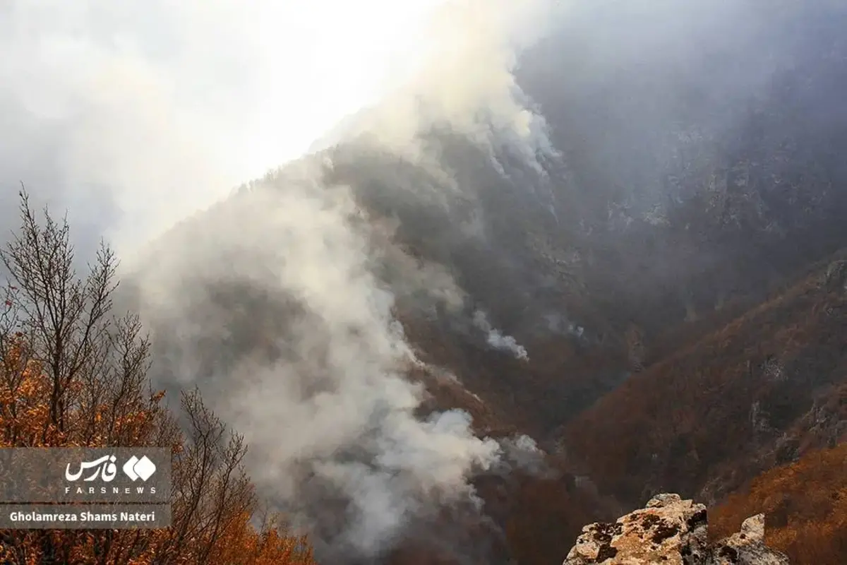 جنگل‌های الیت چالوس در چنگال آتش