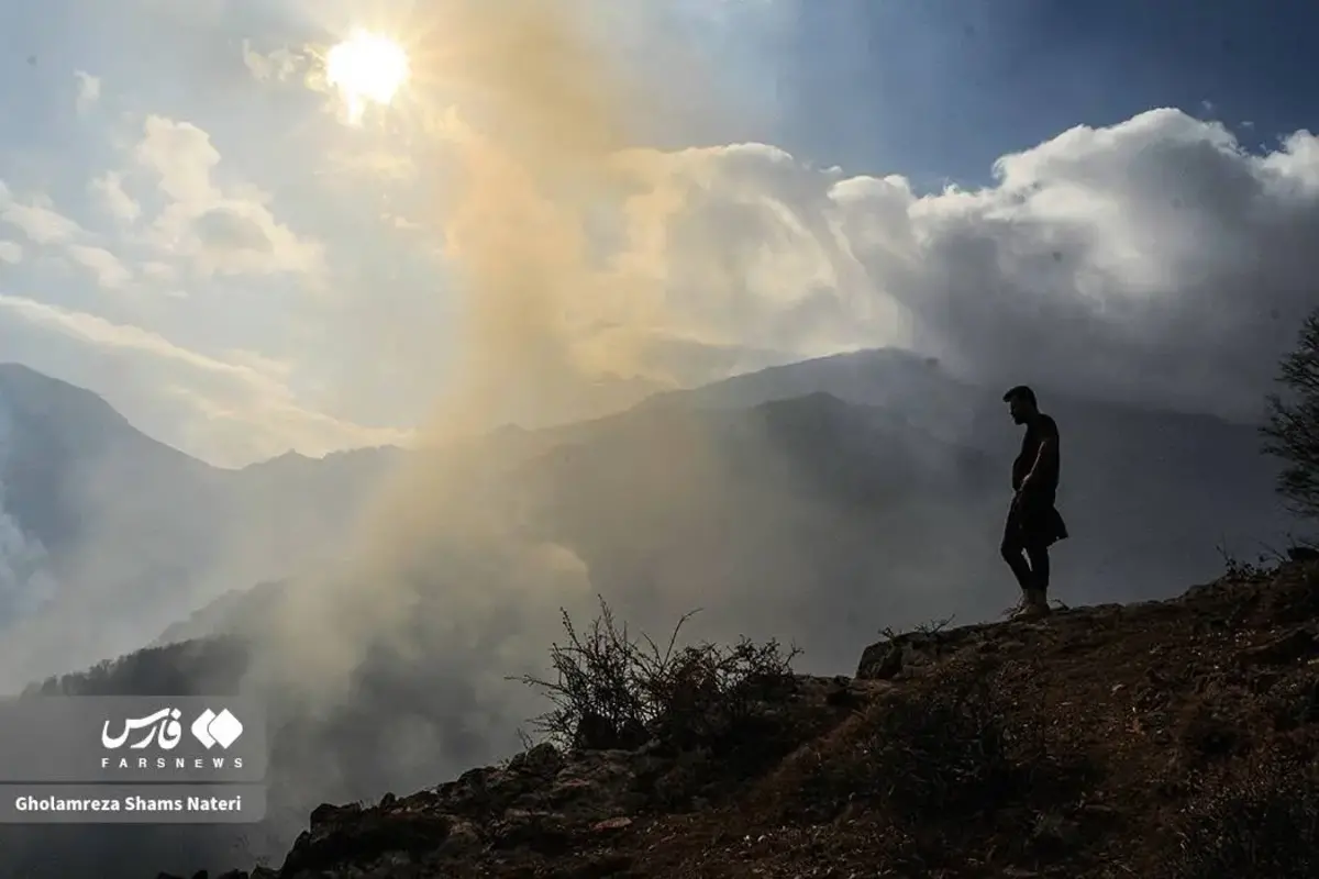 جنگل‌های الیت چالوس در چنگال آتش