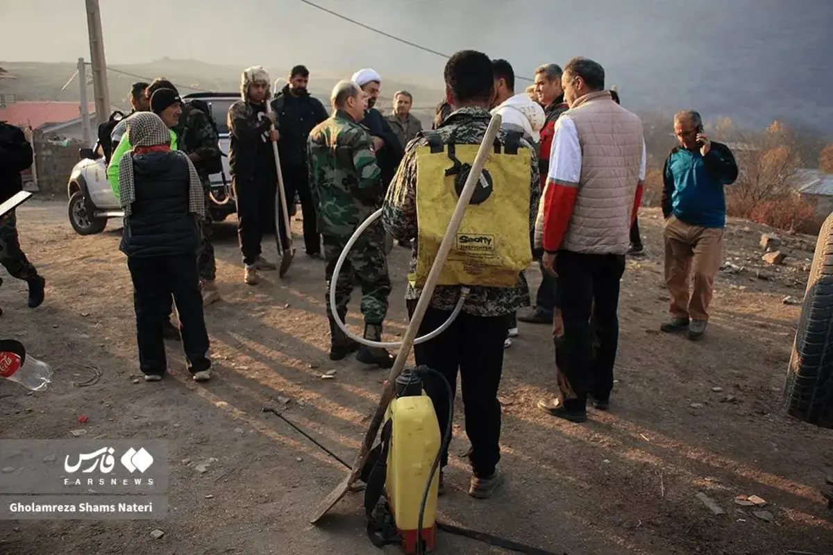 جنگل‌های الیت چالوس در چنگال آتش