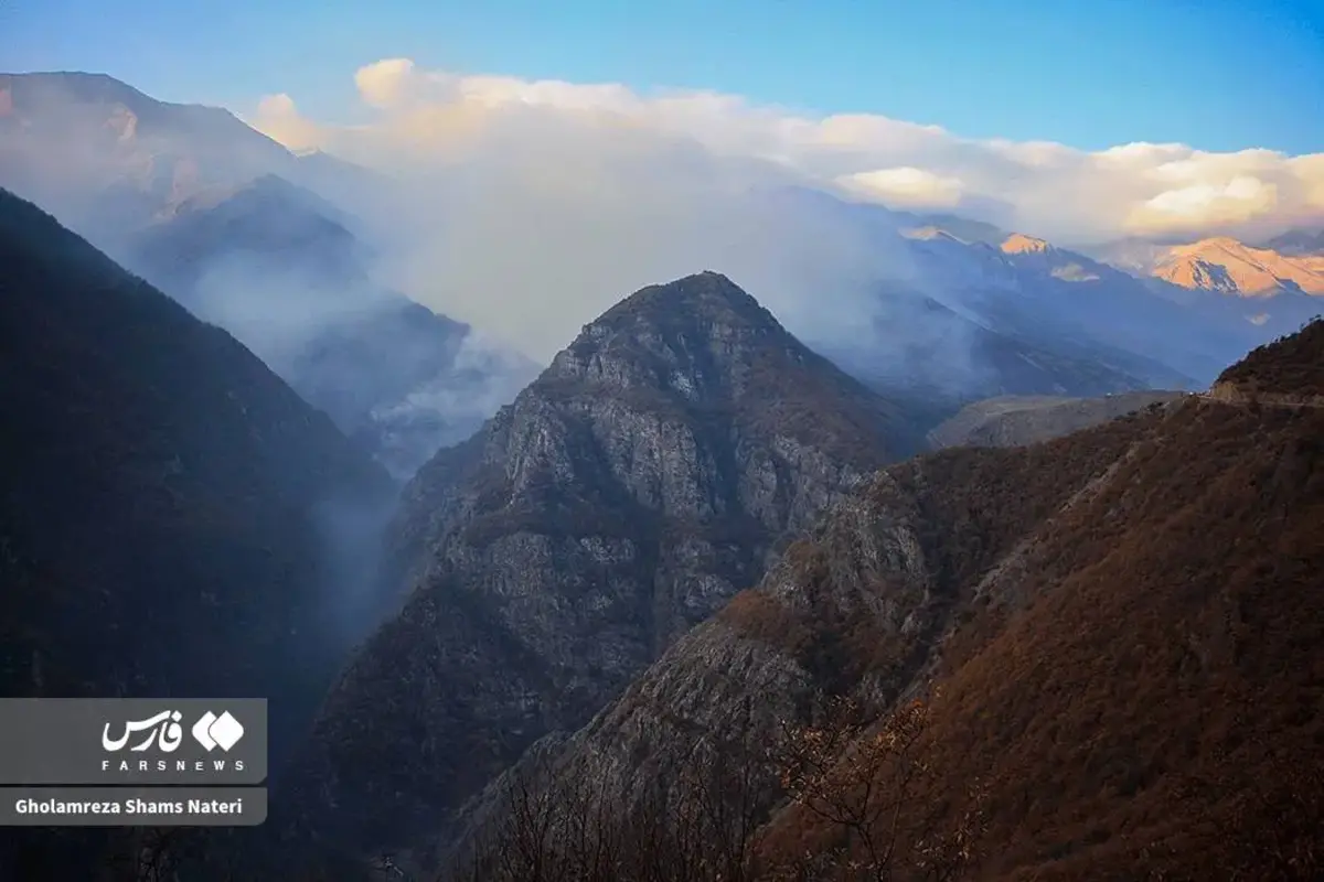 جنگل‌های الیت چالوس در چنگال آتش