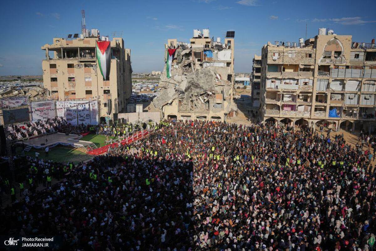 مراسم جشن عروسی ۵۴ زوج در غزه