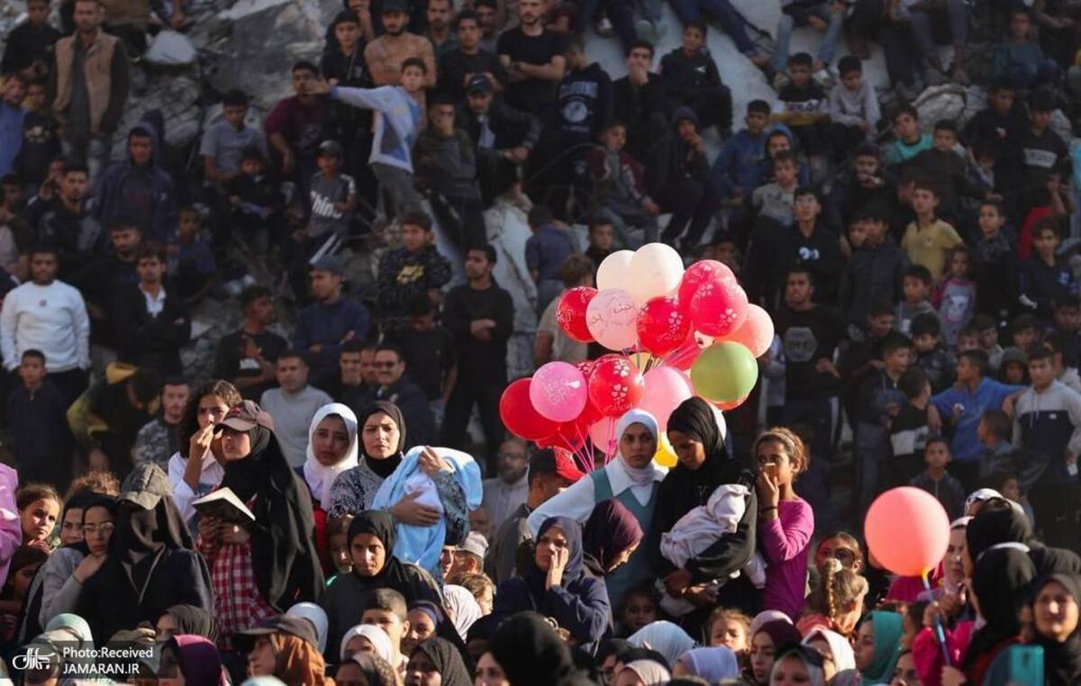 مراسم جشن عروسی ۵۴ زوج در غزه