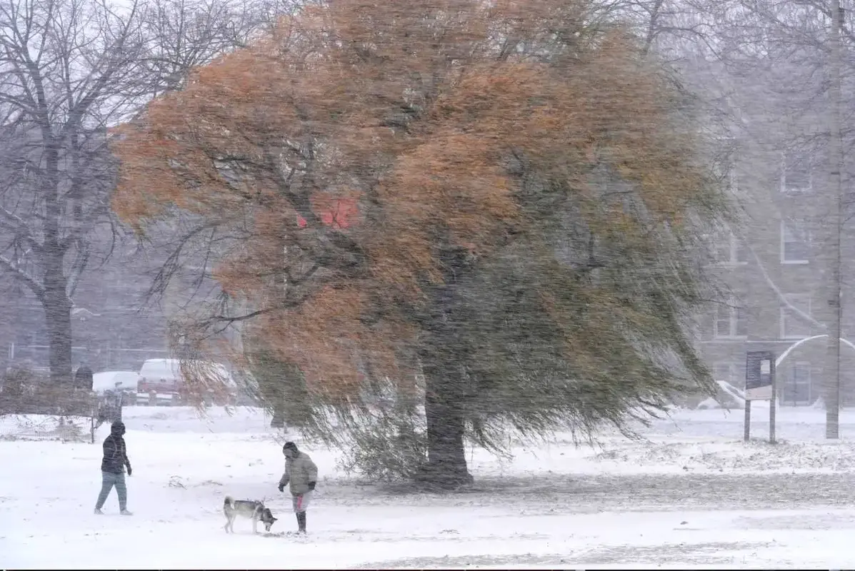 هجوم اولین طوفان زمستانی در آمریکا