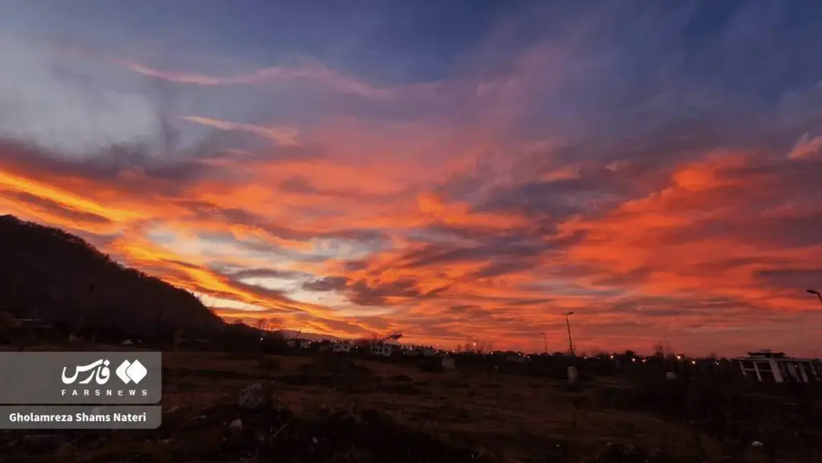 زیبایی حیرت انگیز غروب خورشید مازندران