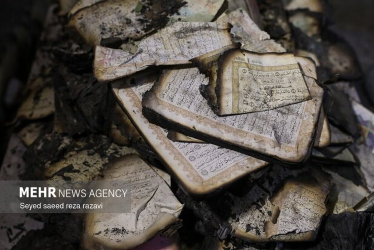 خسارات وارده به مسجد ابوذر تهران