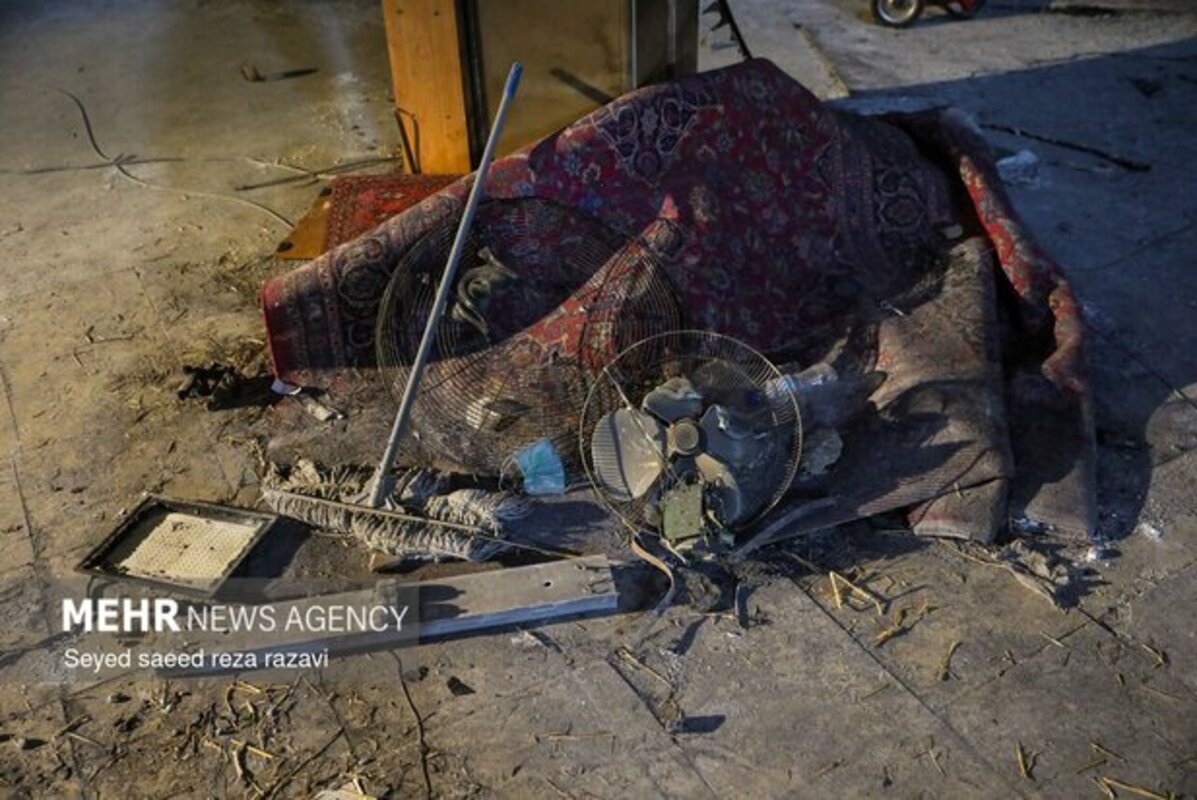 خسارات وارده به مسجد ابوذر تهران