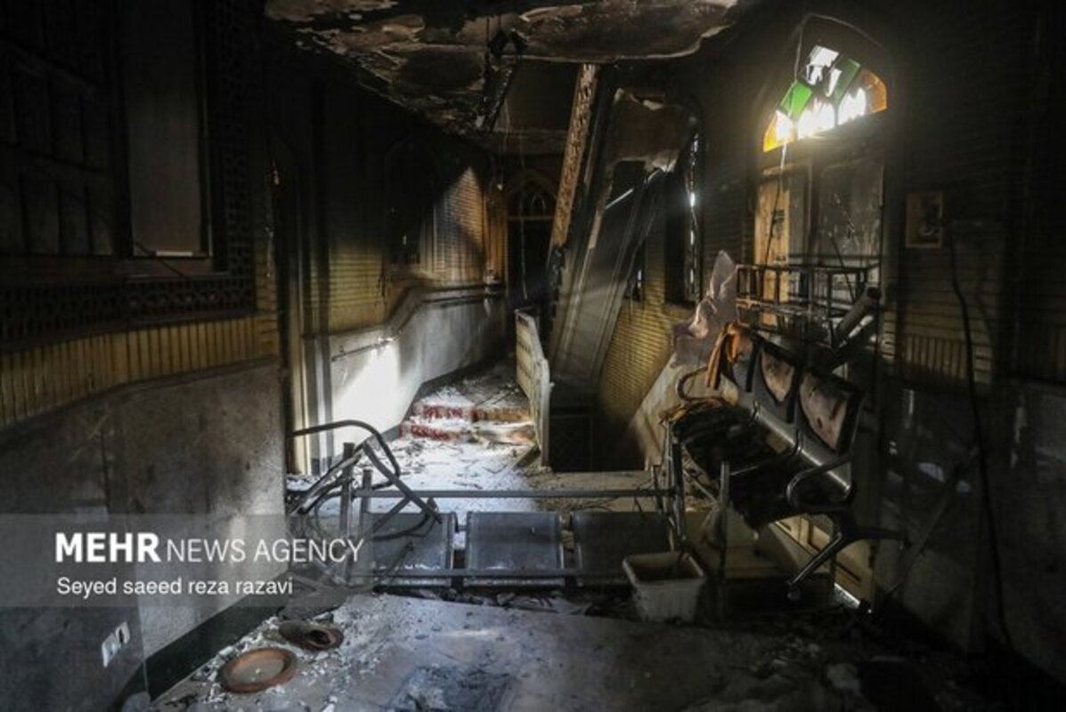 خسارات وارده به مسجد ابوذر تهران