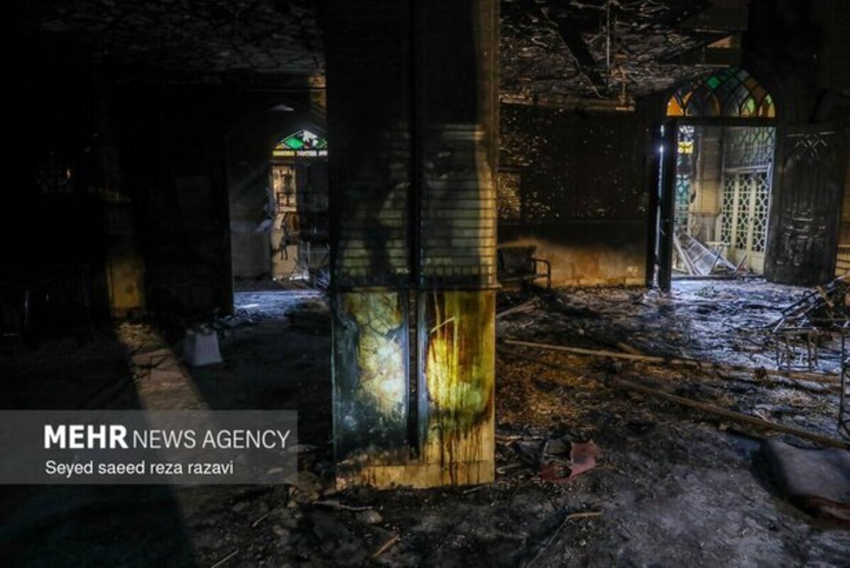 خسارات وارده به مسجد ابوذر تهران