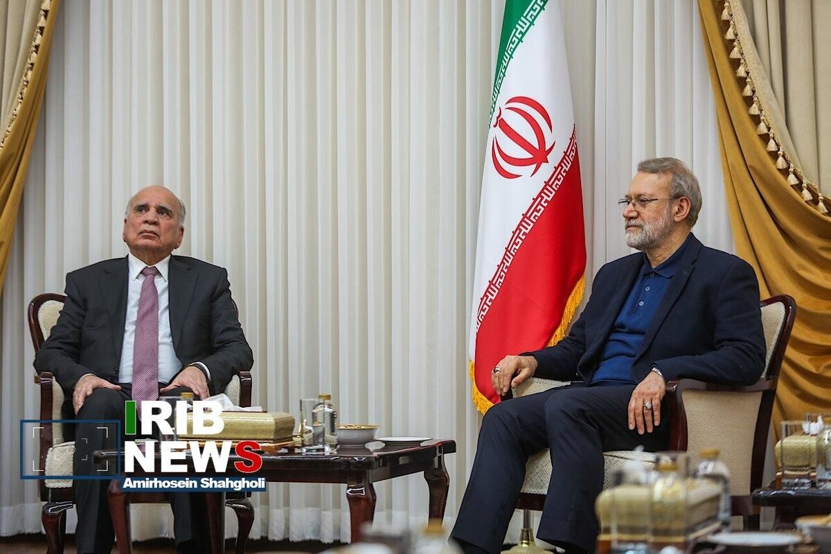 عکس/ دیدار علی لاریجانی و فواد حسین وزیر خارجه عراق