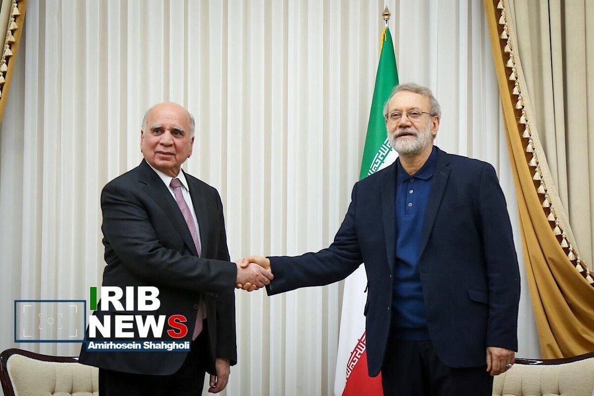 عکس/ دیدار علی لاریجانی و فواد حسین وزیر خارجه عراق