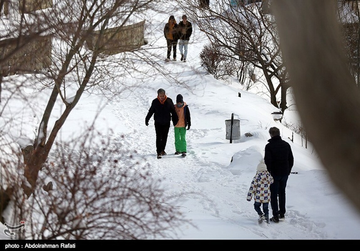 آبشار گنجنامه همدان یخ زد