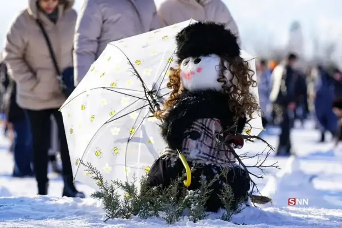 تصاویر جذاب از جشنواره آدم برفی اردبیل