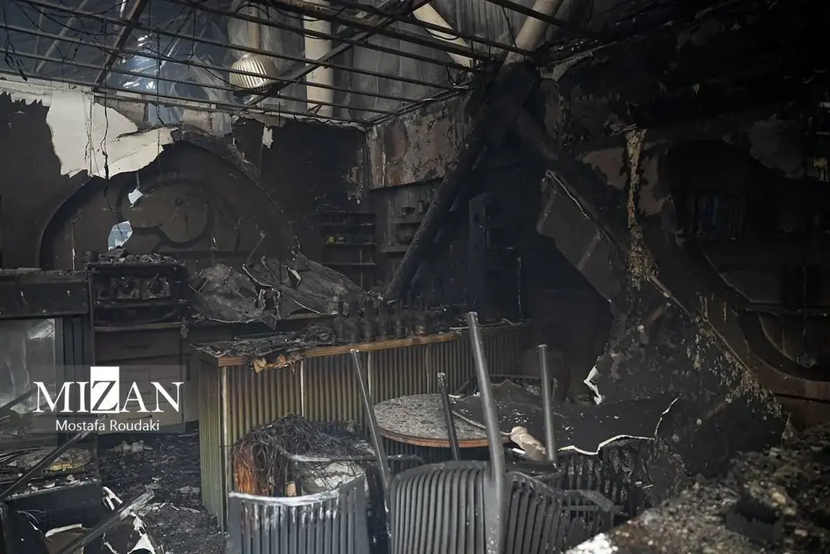 آتش سوزی گسترده بازارچه جنت آباد تهران 