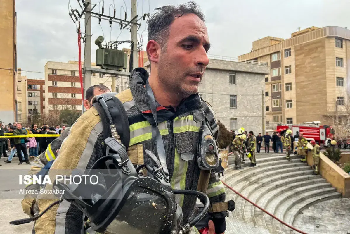 آتش سوزی گسترده بازارچه جنت آباد تهران 