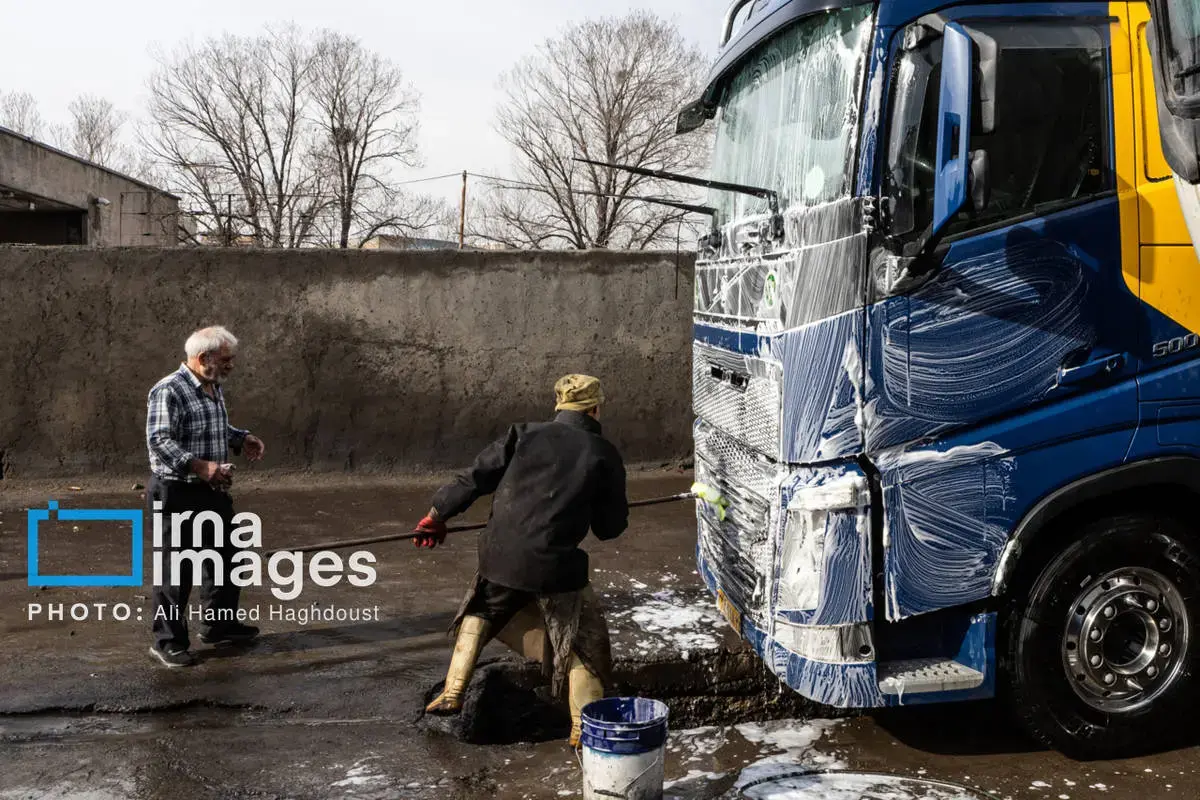  پشت‌صحنه کارواش ماشین‌های سنگین 