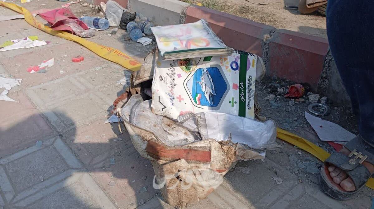 عکس/ آخرین وضعیت مدرسۀ دخترانۀ میناب پس از حمله آمریکا