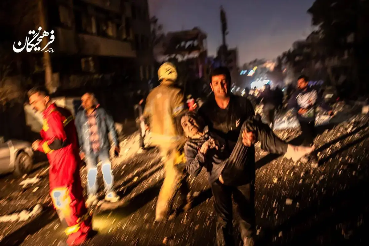 میدان نیلوفر تهران پس از حمله جنایتکارانه آمریکا و اسرائیل