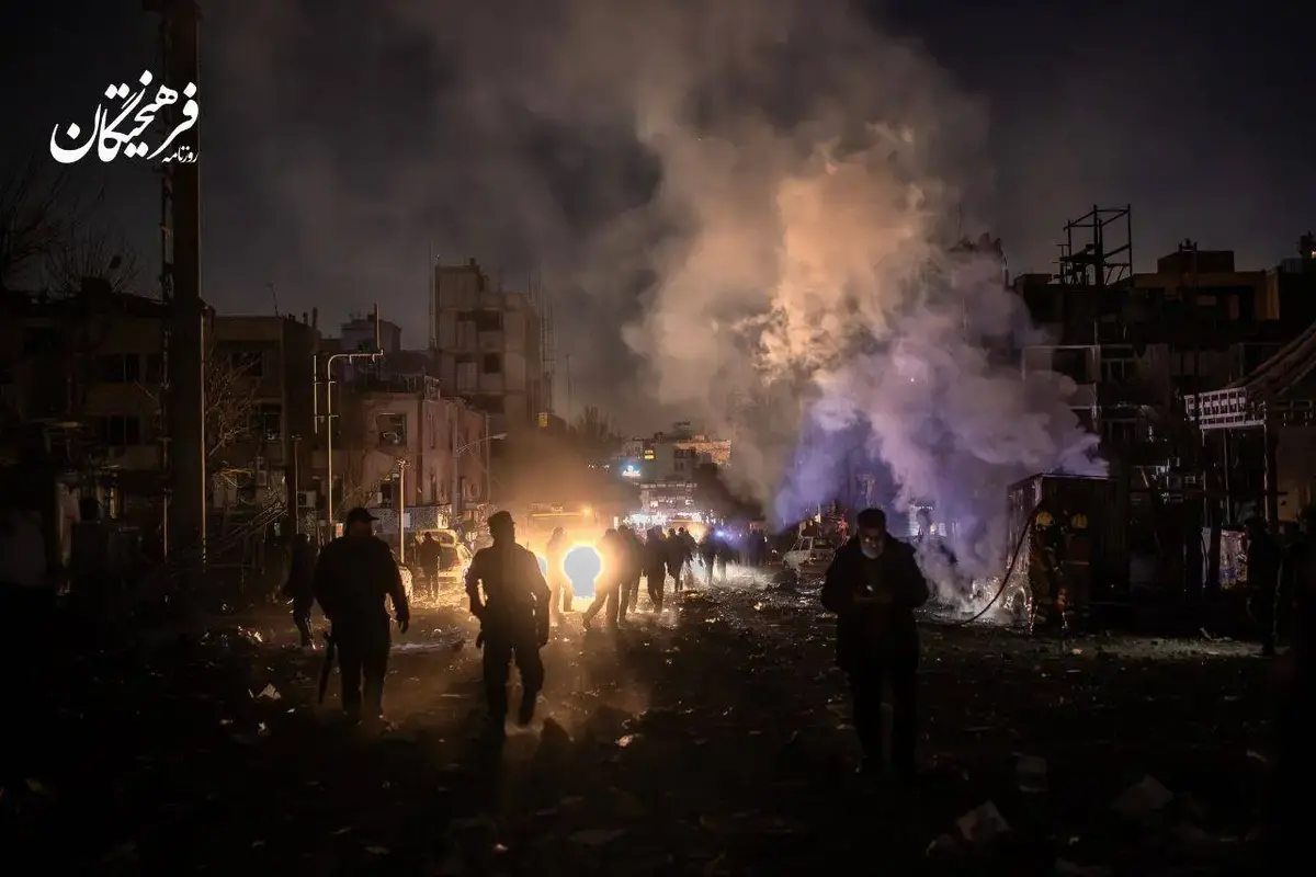 میدان نیلوفر تهران پس از حمله جنایتکارانه آمریکا و اسرائیل