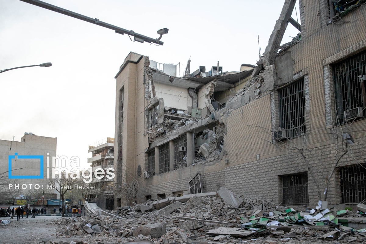 حمله هوایی به خیابان کارگر جنوبی تهران