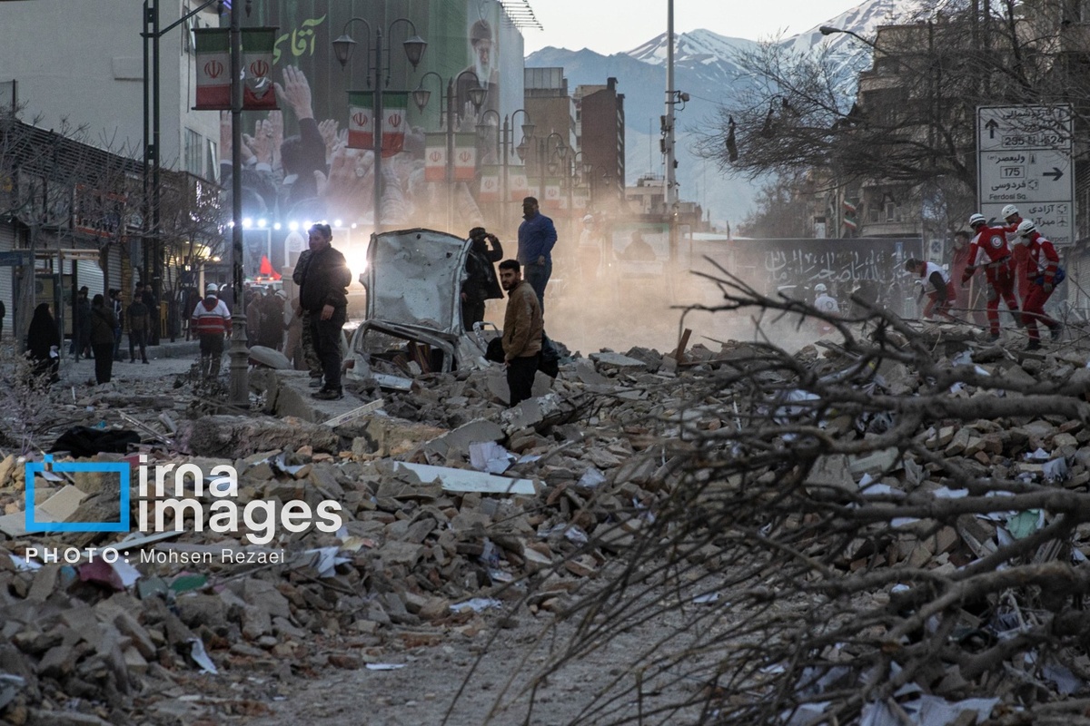 حمله هوایی به خیابان کارگر جنوبی تهران